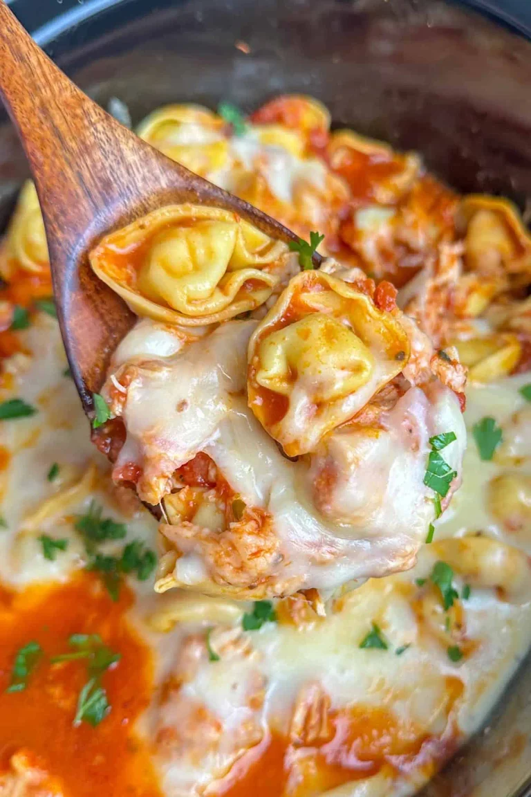 Crock Pot Chicken Parmesan Tortellini